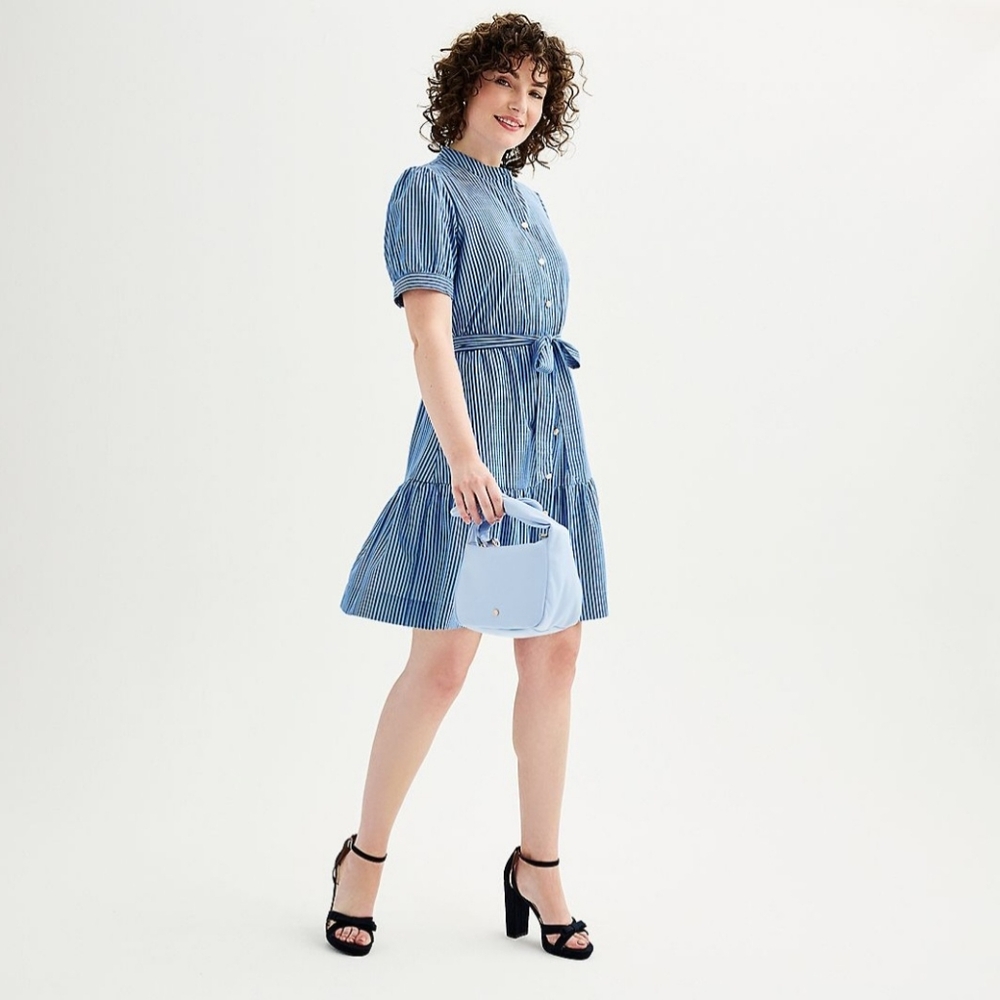 Draper James Blue Striped Dress - Size Small NWT - Picture 5 of 6